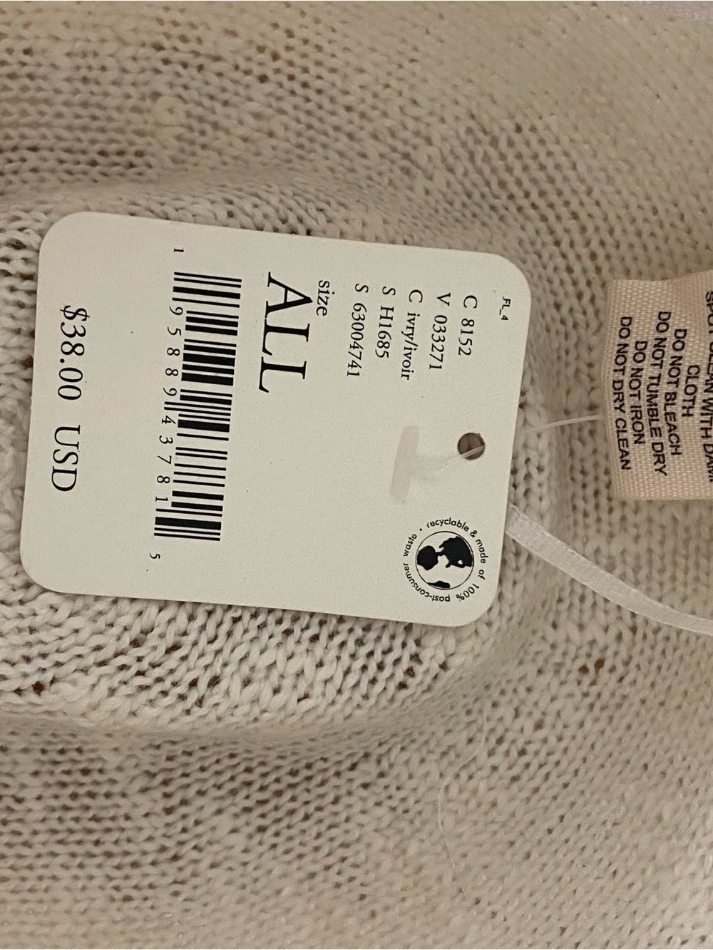 Free People Cream Straw Fedora with Tan Band - Picture 8 of 8